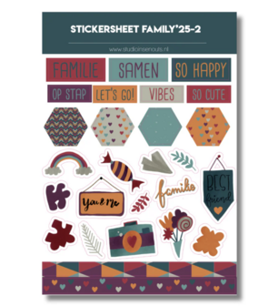 Studio Ins &amp; Outs - Stickervel Contour - Family-2 2025 - Familie Stickers - Samen &amp; Vriendschap Stickers - 26 Family Il