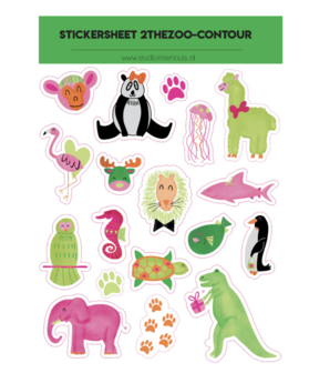 Studio Ins &amp; Outs - Stickervel Contour - 2thezoo&#039;25 - Dieren &amp; Dierentuin Stickers - Zoo &amp; Safari Stickers - 1