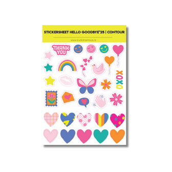 Studio Ins &amp; Outs - Stickervel Contour - Hello Goodbye&#039;25 - Vriendschap &amp; Dankjewel Stickers - 31 Hello Goodbye Il
