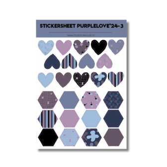 Studio Ins &amp; Outs - Purple Love - Scrapbook Pakket - Creatieve Set - Paperpad, Stickers, Washi Tape &amp; Quote Kaartjes - 