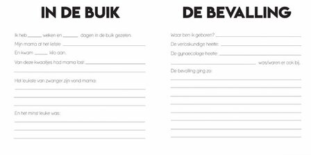 Studio Ins &amp; Outs - Invulboek Kraamvisite - Kraambezoek Boek - Kraamboek - Kraamcadeau