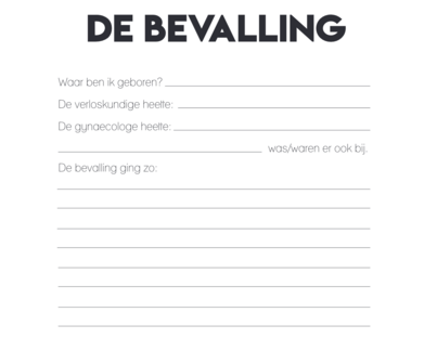 Studio Ins &amp; Outs - Invulboek Kraamvisite - Kraambezoek Boek - Kraamboek - Kraamcadeau