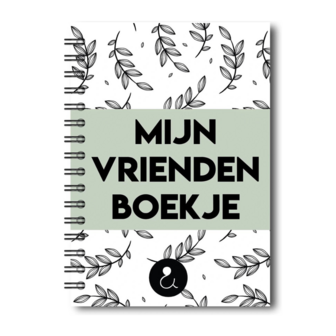 Studio Ins &amp; Outs - Vriendenboekje - Invulboek Vrienden - Vriendenboek Basisschool - Herinneringsboekje - A5 - Groen
