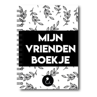Studio Ins &amp; Outs - Vriendenboekje - Invulboek Vrienden - Vriendenboek Basisschool - Herinneringsboekje - Zwart