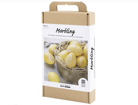 Hobbyset Marmer, roze, geel, 1 doos