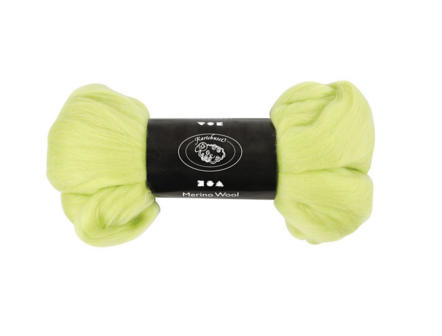 Merino Wol Lime Groen - Luxe 100% Merino Garen - Superzacht &amp; Warm - Ideaal voor Breien, Vilten, Knutselen &amp; Mode Projecten - 100 gr x 21 my