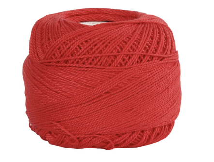 Mercerised Katoengaren - Rood Borduurgaren - DIY Borduurgaren voor Haakwerk - Glanzend Katoen - Handwerken - Breien &amp; Haken - 125 Meter - 20 Gram