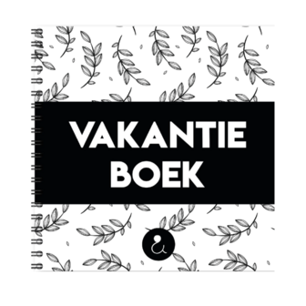 Invulboek Vakantie - Vakantieboek Reisdagboek - Reisherinneringen Boek - Vakantie Fotoboek - Travel Journal - 21x21cm - Zwart