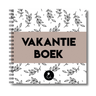 Invulboek Vakantie - Vakantieboek Reisdagboek - Reisherinneringen Boek - Vakantie Fotoboek - Travel Journal - 21x21cm - Sand