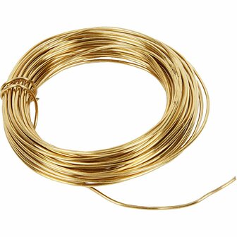 Messingdraad Brons - Decoratief Metaaldraad - Hobbydraad voor Sieraden &amp; Decoratie - DIY Knutseldraad - 1,2 mm - 10 m Rol