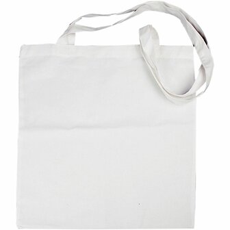 Tas met lang hengsel, wit, afm 38x42 cm, 130 gr, 10 stuk/ 1 doos