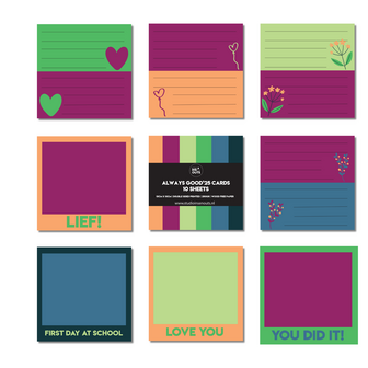 Scrapbook Kaartjes | Foto kaartjes | Polaroidkaartjes | Schrijfkaartjes Journaling | 10x10cm | Always Good '25