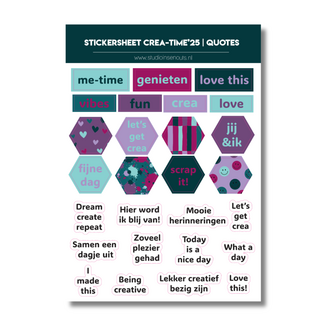 Quote stickers | Stickervel met teksten | Journaling &amp; scrapbook stickers | Crea-Time '25