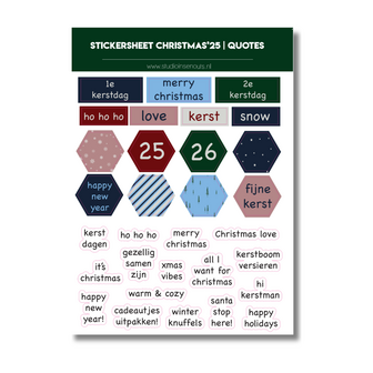 Quote stickers | Stickervel met teksten | Journaling &amp; scrapbook stickers | Kerst '25