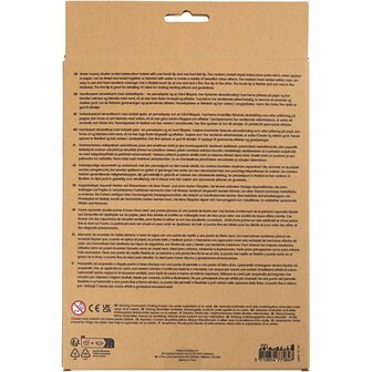 Aquarelmarker, Pastel, lijndikte 2+4-8 mm, diverse kleuren, 12 stuk/ 1 doos