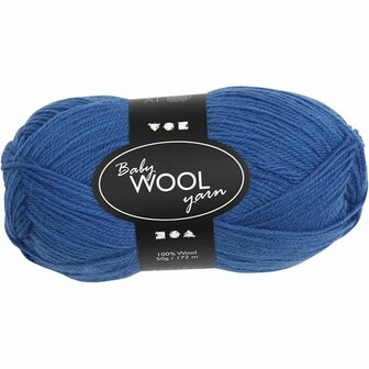 Baby garen blauw | Babywol | Merino wol baby | Breien &amp; haken | 172 m | 50 g | 1 bol