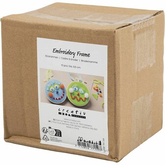 Borduurframe | Kunststof | Borduurring lichtgewicht | Handwerkhoepel | &Oslash; 9,5 cm | 10 stuks