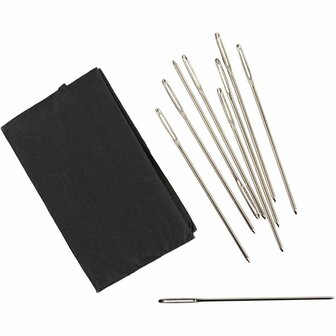 Borduurnaalden, Lengte van het oog: 9 mm , afm 18, L: 50 mm, zonder punt, 25 stuk/ 1 doos