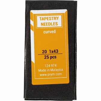 Borduurnaalden, Lengte van het oog: 8 mm , afm 20, L: 42 mm, zonder punt, 25 stuk/ 1 doos