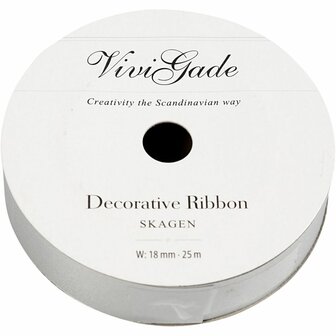 Cadeaulint zilver | Geschenklint | Inpaklint | Zilver cadeaulint mat | 18 mm | 25 Meter
