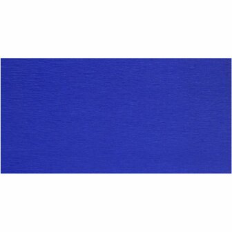 Crepepapier, vel 50x250 cm, blauw, 10 vouw/ 1 doos