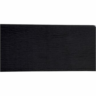 Cr&ecirc;pepapier Zwart | Rekbaar Knutselpapier | Decoratiepapier | 50x250 cm | 10 Vellen