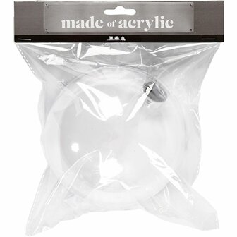 Transparante Plastic Ballen | Vulbare Deco Ballen | Tweedelige Hobbyballen | &Oslash; 13,6 cm | 1 Stuk