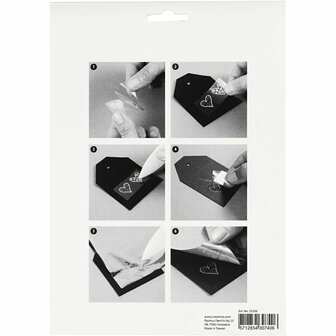 Deco folie en transfervel, vuurtoren, vel 15x15 cm, blauw, zilver, 2x2 vel/ 1 doos