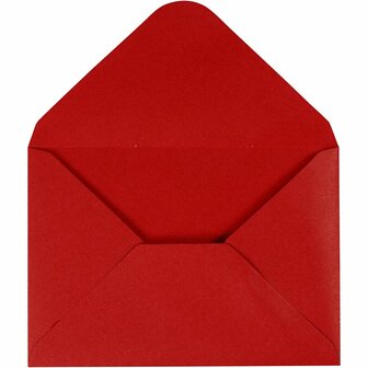 Enveloppen, afmeting envelop 11,5x16 cm, 110 gr, rood, 10 stuk/ 1 doos