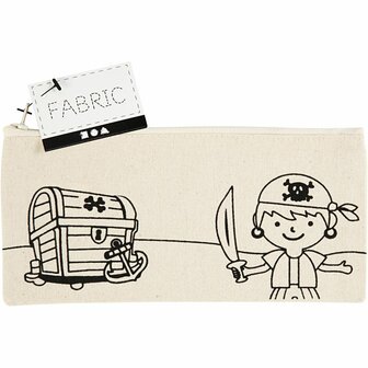 Etui, piraten, afm 21x9 cm, 245 gr, licht naturel, 1 stuk
