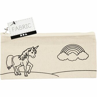 Etui, unicorn, afm 21x9 cm, 245 gr, licht naturel, 1 stuk