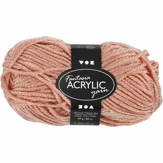 Acrylgaren | Fantasia | Beige | 3-draads | Haakgaren acryl | Breigaren acryl | 80 m | 50 g | 1 bol