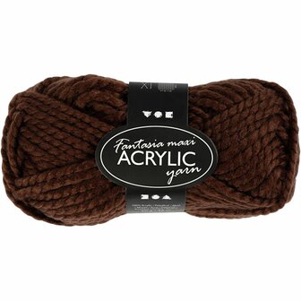 Acrylgaren | Fantasia | Bruin | Maxi 2-draads | Haakgaren acryl | Breigaren acryl | 35 m | 50 g | 1 bol