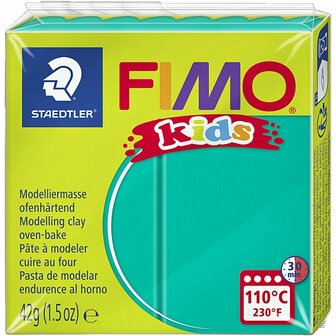 Boetseerklei Groen | FIMO Kids Klei | Afbak Klei Kinderen | Kinderklei | DIY Klei | Groen | 42 Gram | 1 Stuk