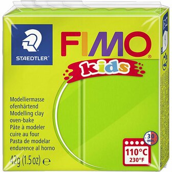 Boetseerklei Lichtgroen | FIMO Kids Klei | Afbak Klei Kinderen | Kinderklei | DIY Klei | Lichtgroen | 42 Gram | 1 Stuk