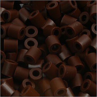 Foto kralen, afm 5x5 mm, gatgrootte 2,5 mm, medium, bruin (3), 1100 stuk/ 1 doos