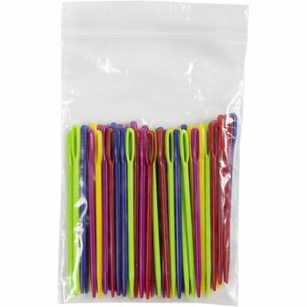 Garennaald, L: 7 cm, diverse kleuren, 50 stuk/ 1 doos