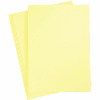 Geel Karton A4 180 Grams | Hobbykarton | Geel Knutselkarton | Geel Papier 21x29,7 cm | 20 Vellen