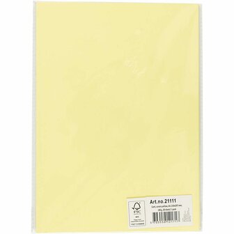 Geel Karton A4 180 Grams | Hobbykarton | Geel Knutselkarton | Geel Papier 21x29,7 cm | 20 Vellen