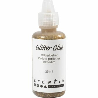 Glitterlijm, goud, 25 ml/ 1 fles