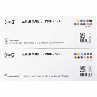 Grimas Schmink - Schminkpalet, diverse kleuren, 24x2.50 ml/ 1 stuk