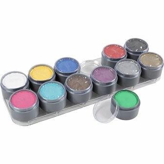 Grimas Schmink - Schminkpalet, diverse kleuren, 180 ml, 12x15 ml/ 1 stuk