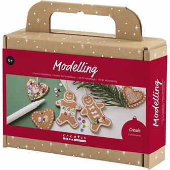 Hobbyset Boetseren, Kleine taartfiguren, midden bruin, 1 doos