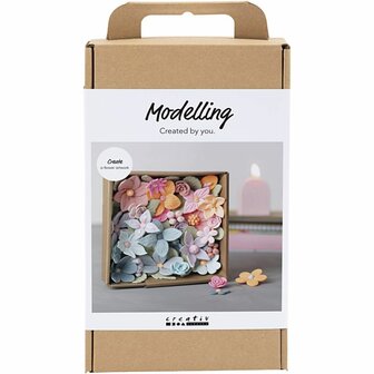 Hobbyset Boetseren, Bloemen, pastelkleuren, 1 doos