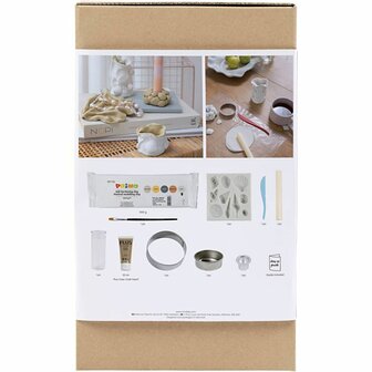 Hobbyset Boetseren, Vazen en kandelaars, beige, ivoor, off-white, 1 doos