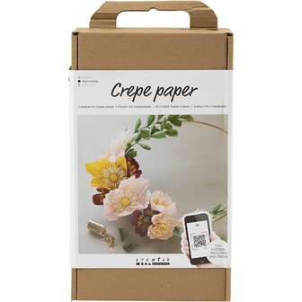 Hobbyset Cr&ecirc;pepapier, Krans, Cr&ecirc;pe-verhouding: 180%, 1 doos