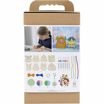 Hobbyset Decoratie, Monsters, kleurrijk, vrolijke kleuren, sterke kleuren, 1 doos