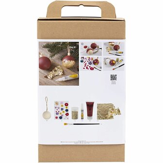 Hobbyset Decoupage, Gedroogde bloemen, kerstrood, 1 doos