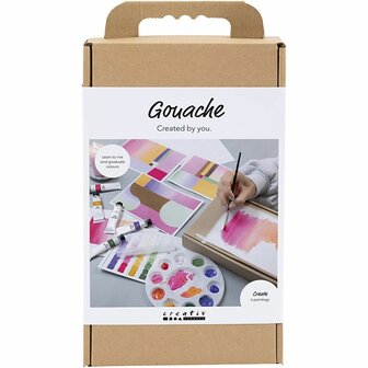 Hobbyset Gouache, Schilderijen, diverse kleuren, 1 doos
