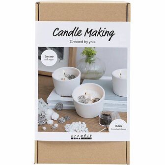 Hobbyset Kaarsen Maken, Roos, beige, wit, cr&egrave;me, 1 doos